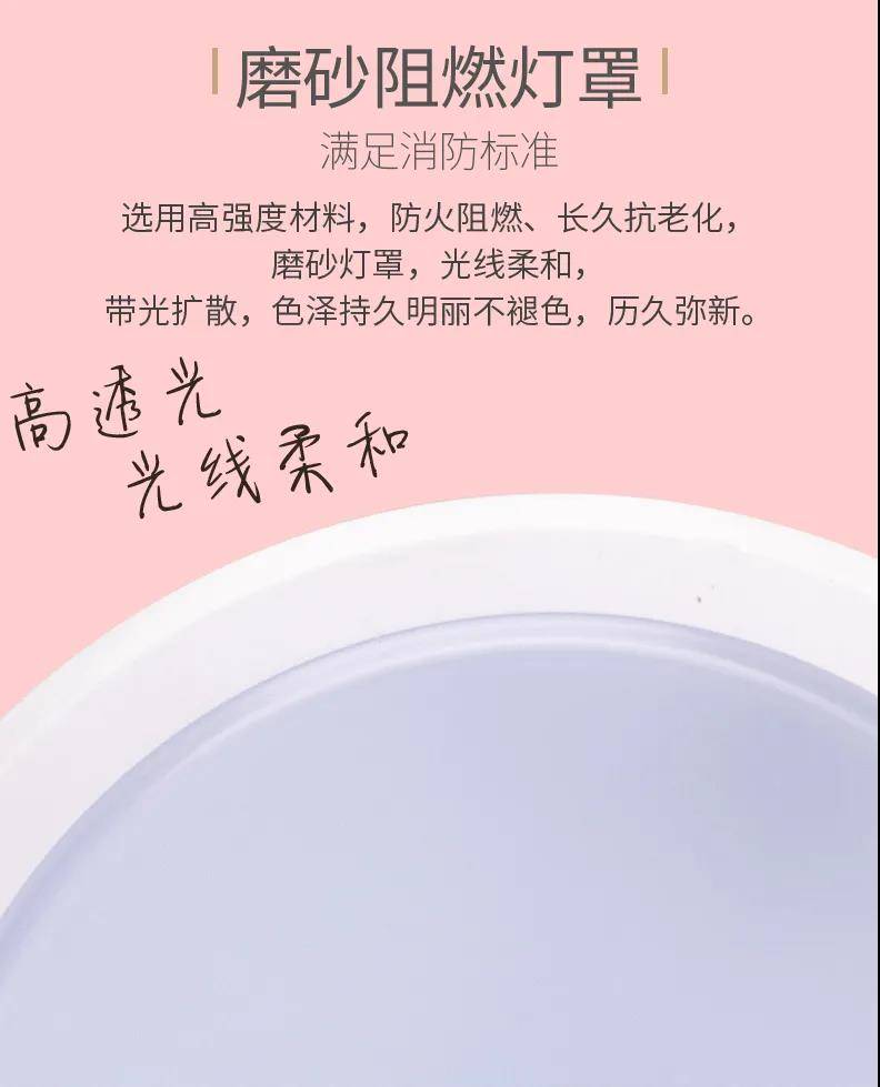 敏华应急灯雾罩吸顶灯5