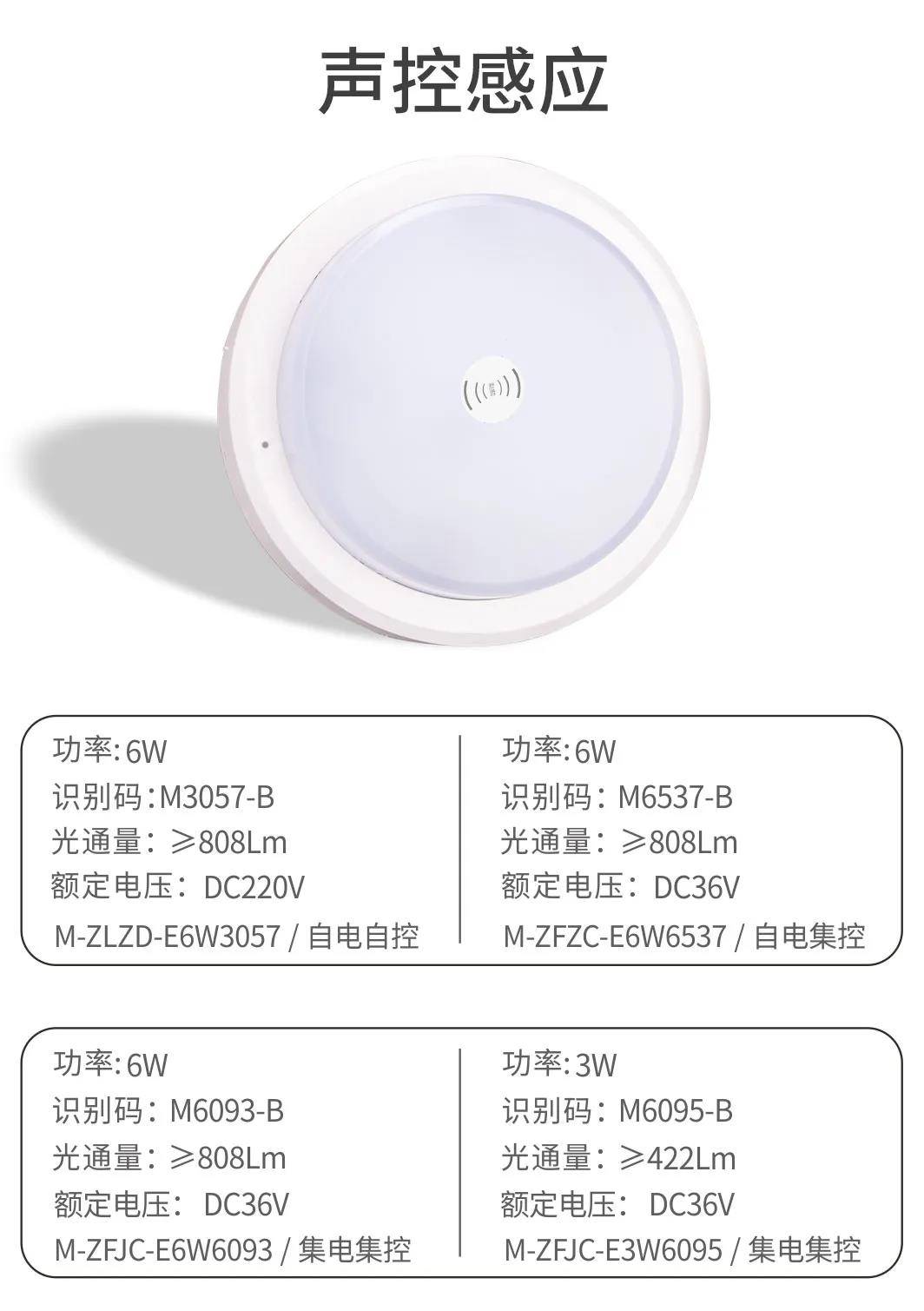 敏华应急灯雾罩吸顶灯8